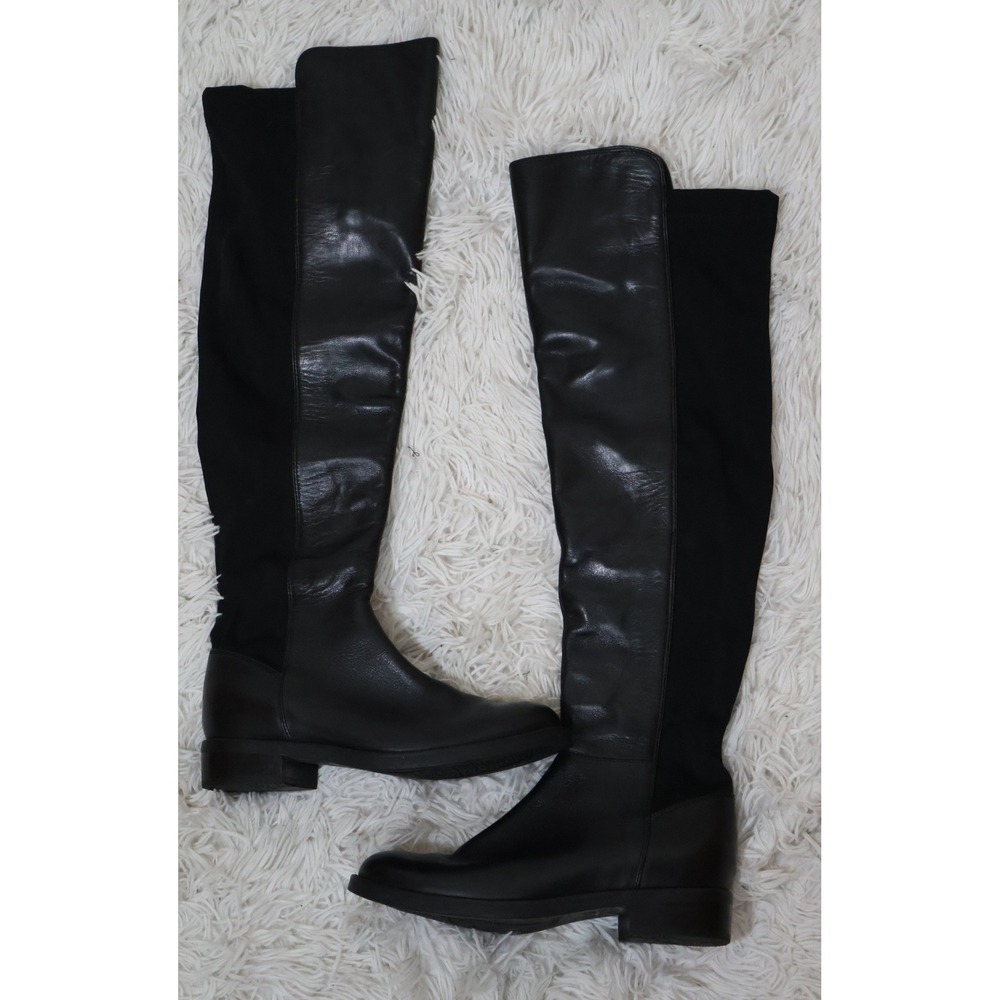 Blondo Boots Size 6.5 Black Leather Over the Knee Leather Fabric Waterproof - Picture 8 of 8